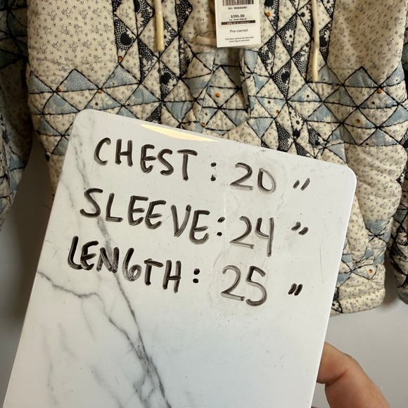 Sea New York Clemence Quilted Printed Patchwork Laced Hoodie Jacket Size S - Picture 9 of 11